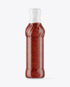 Glass Sauce Bottle with Seeds Mockup