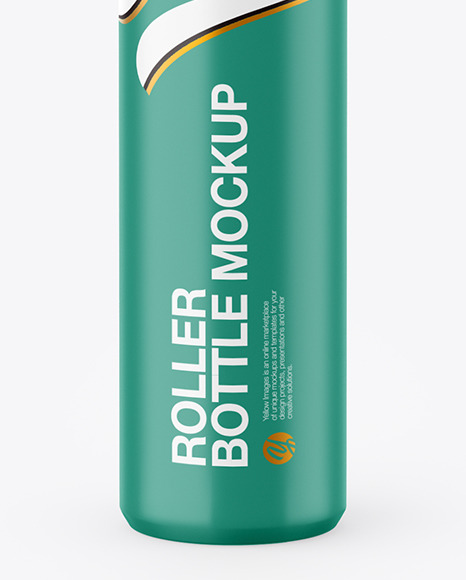 Matte Сosmetic Roller Bottle Mockup