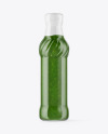 Glass Bottle with Pesto Sauce Mockup