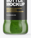 Glass Bottle with Pesto Sauce Mockup