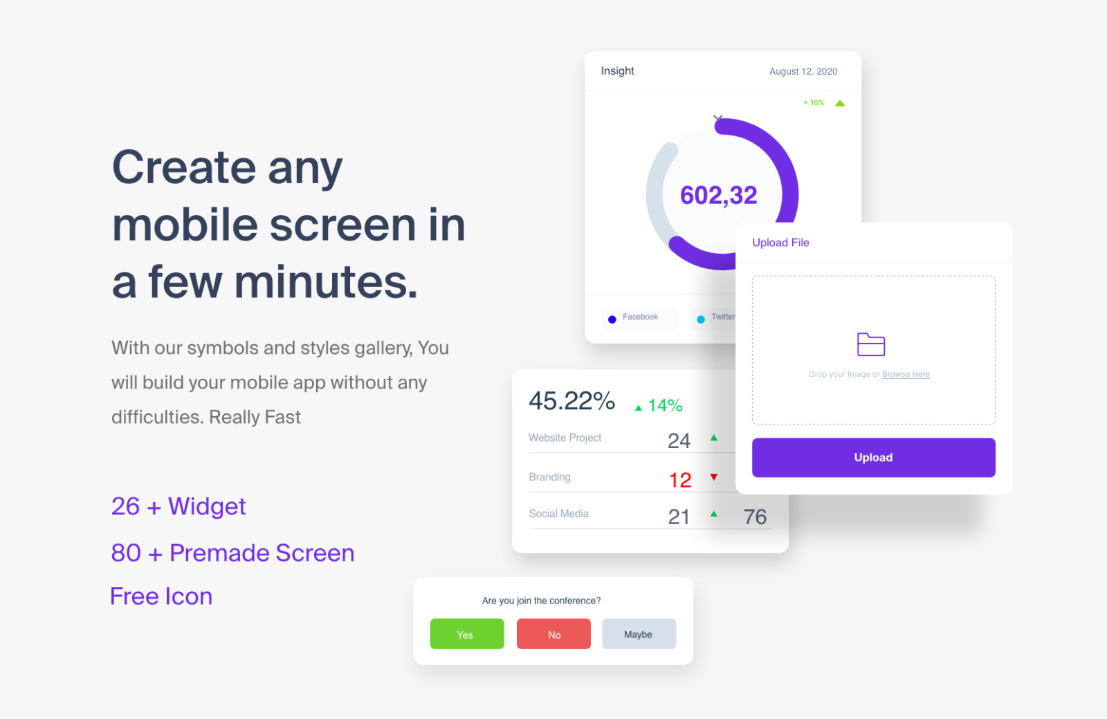 The Mantra Mobile UI Kit - Project Management