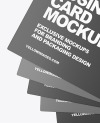 Five Business Cards Mockup