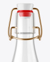 Clear Glass Bottle with Clamp Lid Mockup