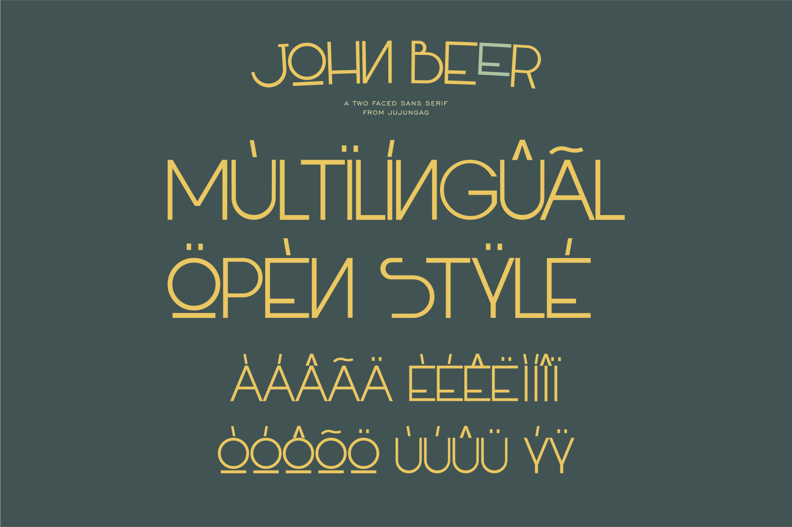 John Beer Two Faced Display Font John Beer Two Faced Display Font