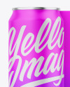 Glossy Metallic Can W/ Matte Finish Mockup Glossy Metallic Can W/ Matte Finish Mockup