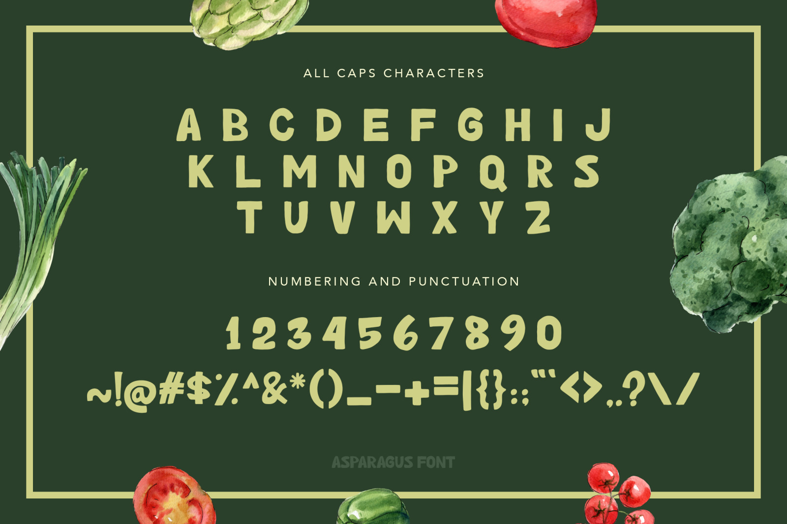 Asparagus Handwritten Bold Font Asparagus Handwritten Bold Font