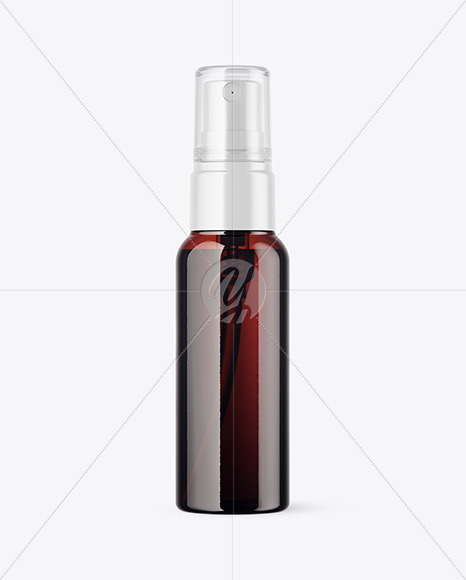 Amber Spray Bottle Mockup