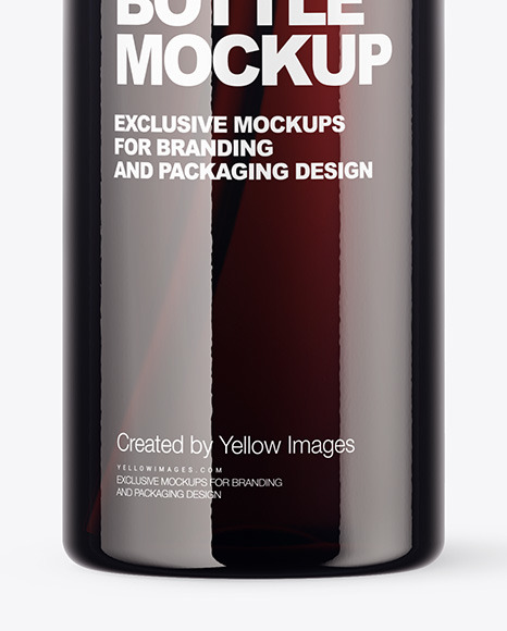 Amber Spray Bottle Mockup