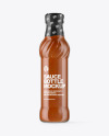 Glass Bottle with Chili Sauce Mockup