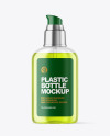 Clear Cosmetic Bottle with Pump Mockup