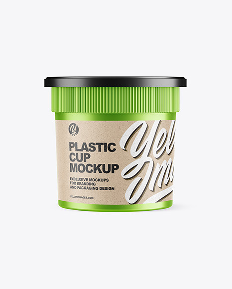 Metallized Plastic Cup Mockup