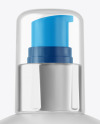 Frosted Cosmetic Bottle with Pump Mockup