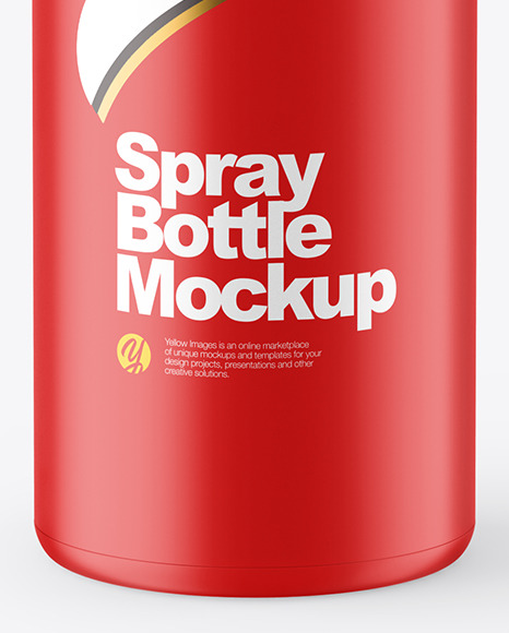 Matte Spray Bottle Mockup