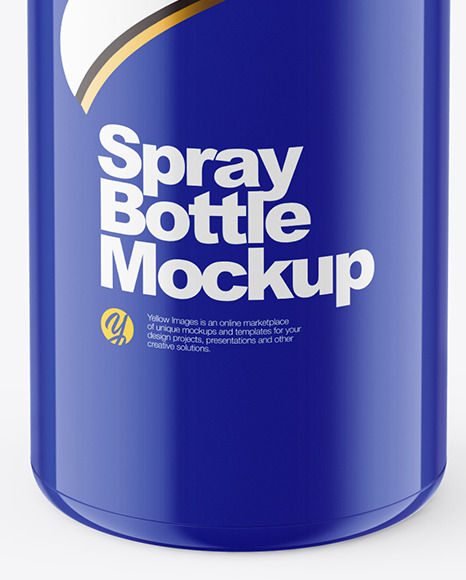 Glossy Spray Bottle Mockup