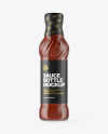 Glass Bottle with Tomato Sauce Mockup