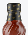 Glass Bottle with Tomato Sauce Mockup