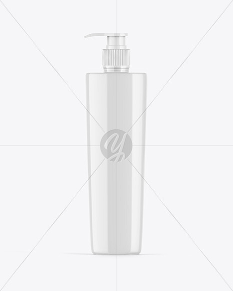 Glossy Plastic Bottle Mockup