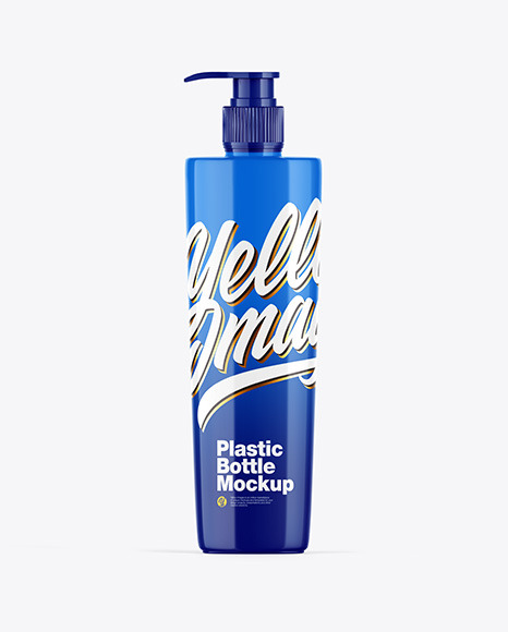 Glossy Plastic Bottle Mockup