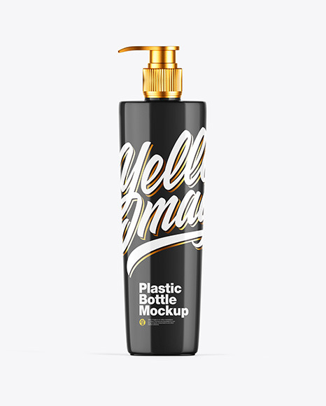 Glossy Plastic Bottle Mockup