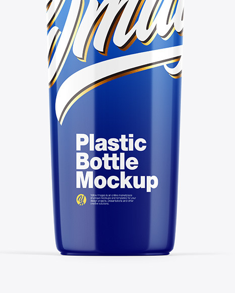 Glossy Plastic Bottle Mockup