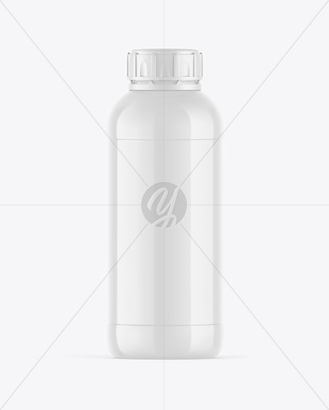 Glossy Plastic Bottle Mockup