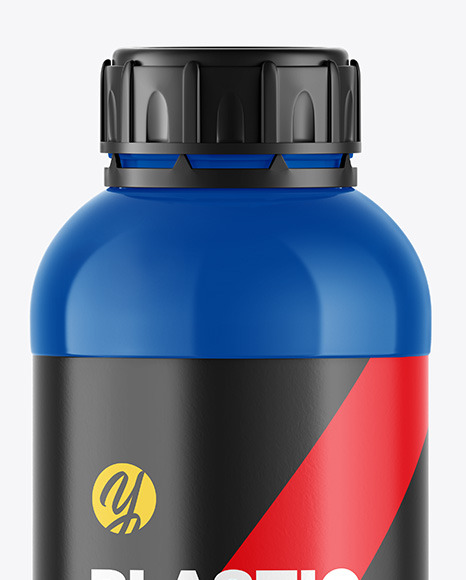 Glossy Plastic Bottle Mockup