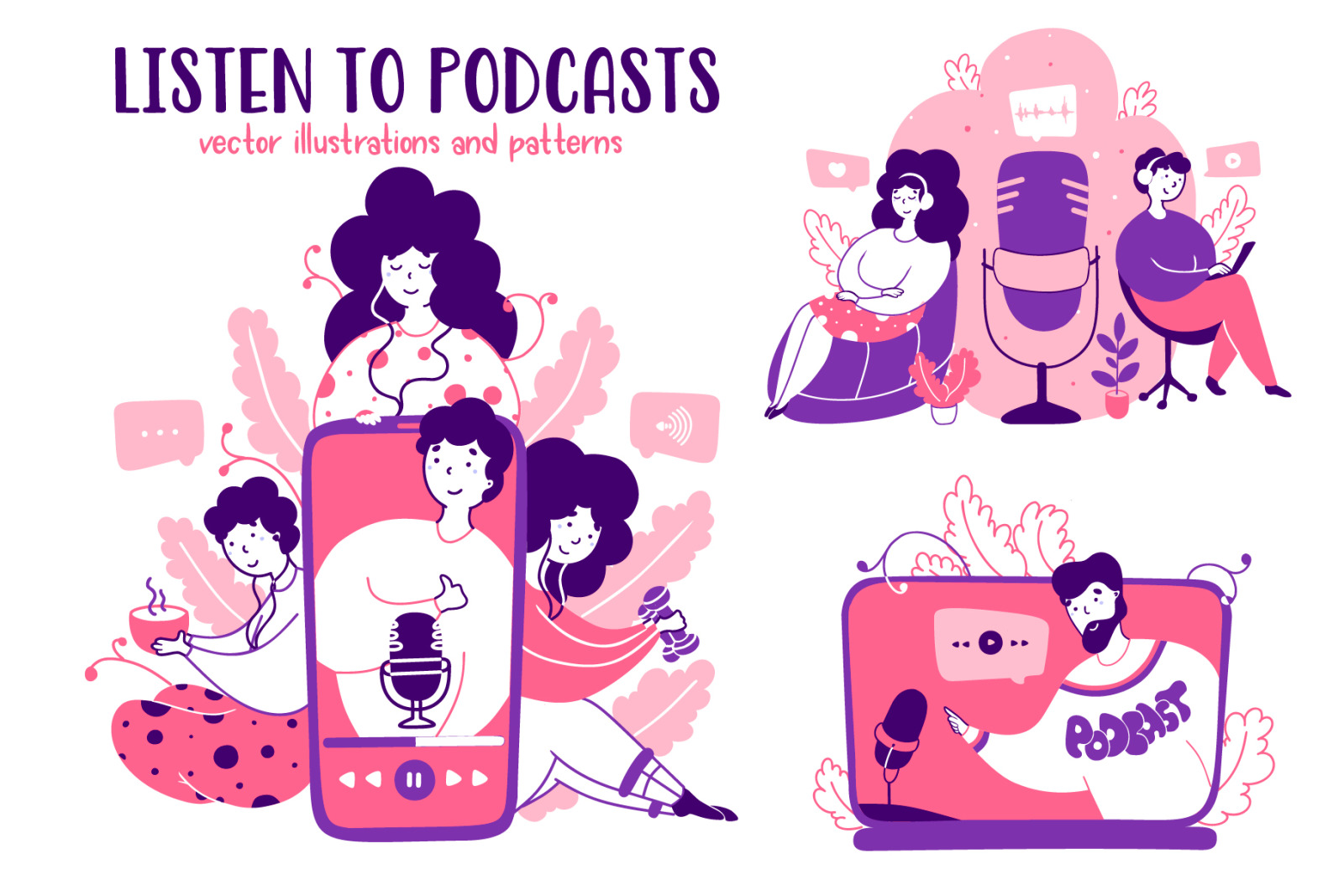 Podcasts - Cartoon Illustrations Podcasts - Cartoon Illustrations