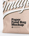 Kraft Food Bag Mockup – Half Side View