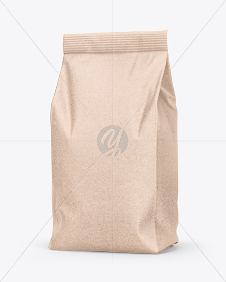 Kraft Food Bag Mockup – Half Side View