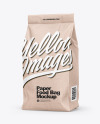 Kraft Food Bag Mockup – Half Side View