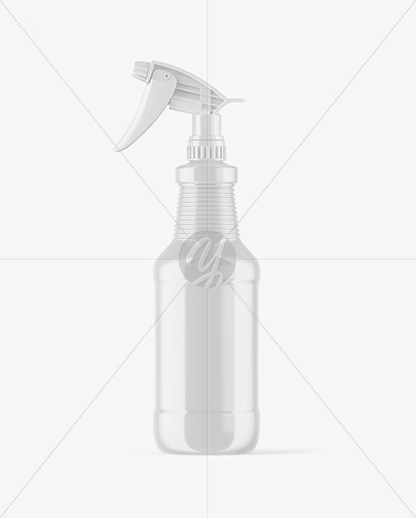 Glossy Spray Bottle Mockup