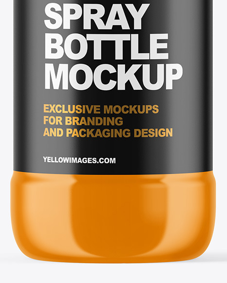 Glossy Spray Bottle Mockup