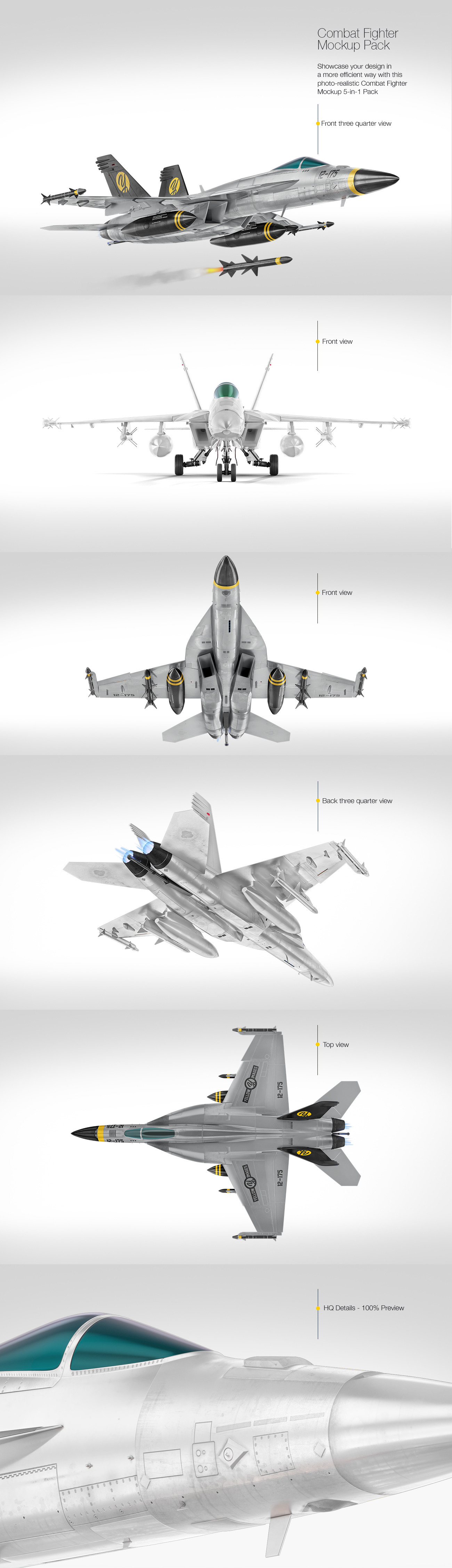 Combat Fighter Mockup Pack