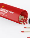 Glossy Matches Tube Mockup