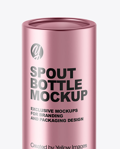 Matte Metallic Spout Bottle Mockup