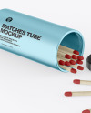 Metallized Matches Tube Mockup