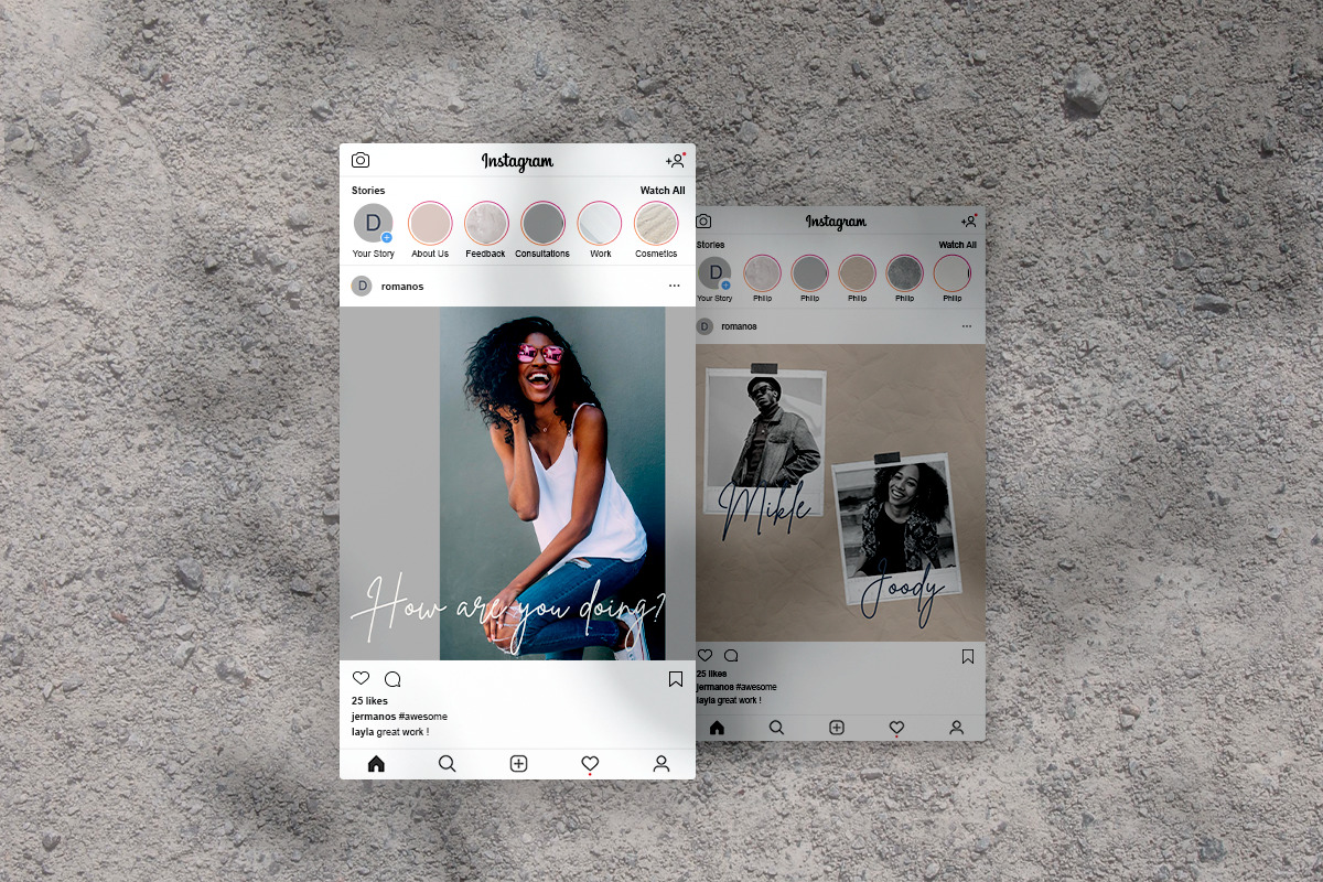 Canva Instagram Templates &#034;MOKKA&#034;. Social Media Bundle Templates Social Media Instagram