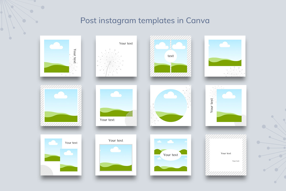 Elegant Canva Instagram Templates "Dandelions" Elegant Canva Instagram Templates "Dandelions"