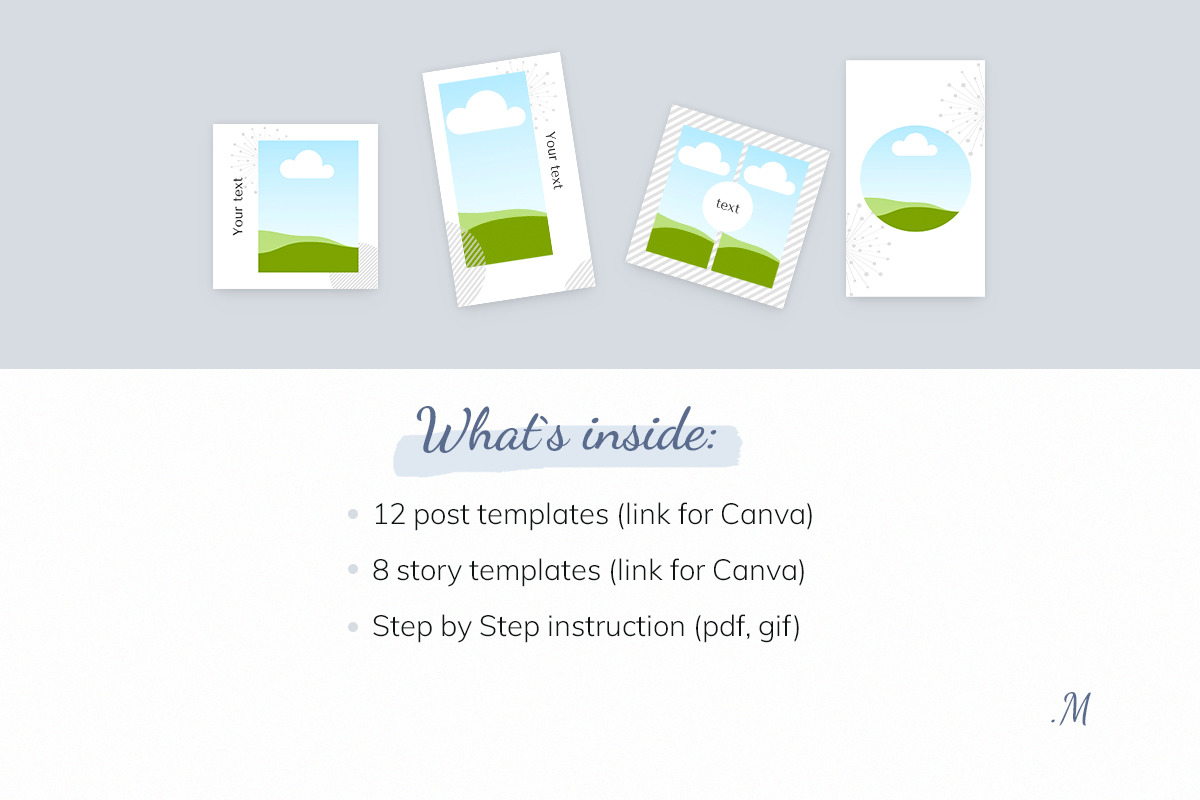 Elegant Canva Instagram Templates "Dandelions" Elegant Canva Instagram Templates "Dandelions"