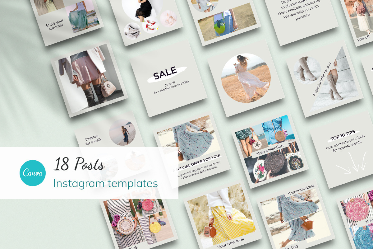 18 Universal Beauty Canva Instagram Posts Templates