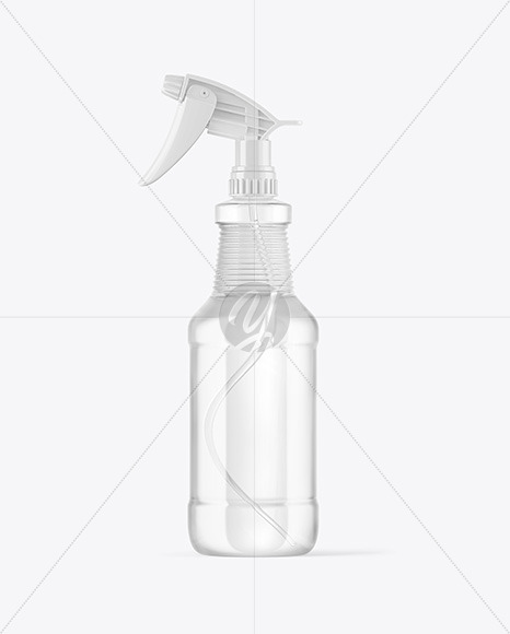 Clear Spray Bottle Mockup
