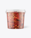 Plastic Bucket with Sauce Mockup