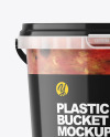 Plastic Bucket with Sauce Mockup