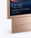 Citylight Metallic LED Stand Mockup