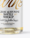 Clear Glass White Wine Bottle Mockup