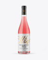Clear Glass Pink Wine Bottle Mockup