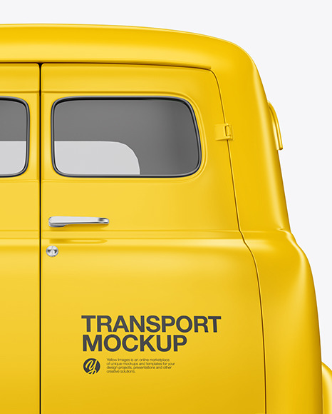 Retro Van Mockup - Back View