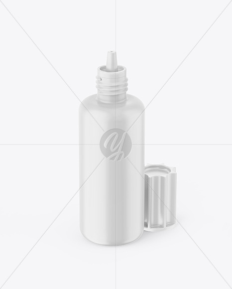 Opened Matte Plastic Bottle Mockup