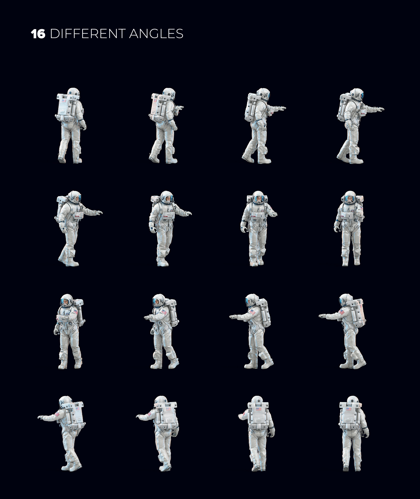 3D Mockup Space Astronaut #08