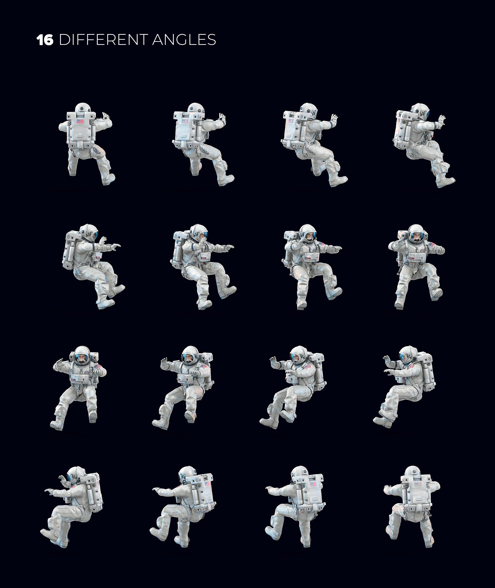 3D Mockup Space Astronaut #15 3D Mockup Space Astronaut #15